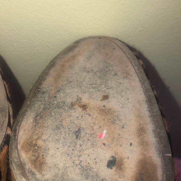 Sam Edelman Women’s Cow Hair Leopard Print Chunky Heel Ankle Boots Size 7.5 - Picture 12 of 14